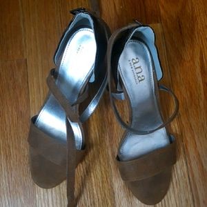 A.N.A. Brown suede strappy sandal - NWOT